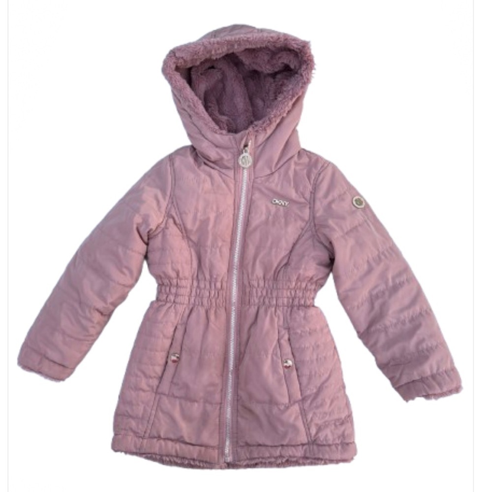 DKNY Quilted Hooded Reversible Jacket Sz 6
